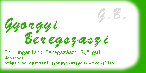 gyorgyi beregszaszi business card